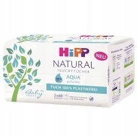 HIPP Chusteczki pielęgnacyjne Natural AQUA 2 x 60 sztuk