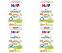 4x HIPP HA 1 COMBIOTIC Hipoalergiczne mleko początkowe z Metafolin® 600 g