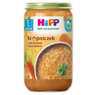 HiPP Krupniczek z warzywami i kurczakiem BIO, 250 g