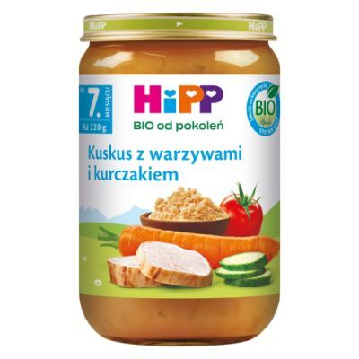 HiPP Kuskus z warzywami i kurczakiem BIO, 220 g