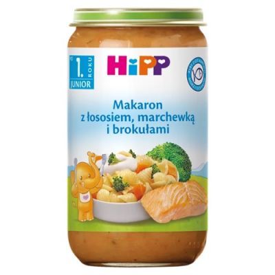 HiPP Makaron z łososiem, marchewką i brokułami, 250 g