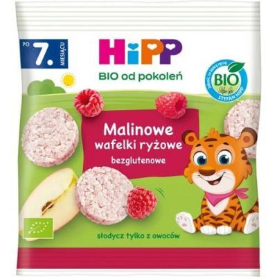HiPP Malinowe wafelki ryżowe Bio, 30 g