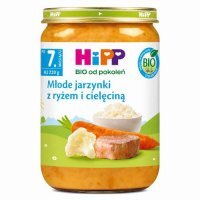 HiPP Młode jarzynki z ryżem i cielęciną BIO, 220 g