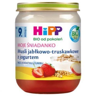HiPP Musli jabłkowo-truskawkowe z jogurtem BIO, 160 g