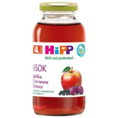 HiPP Sok Jabłka Czerwone Owoce Bio, 200 ml