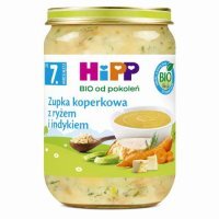 HiPP Zupka koperkowa z ryżem i indykiem BIO, 190 g