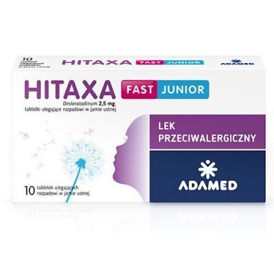HITAXA FAST JUNIOR 2,5 mg 10 tabletek ulegających rozpadowi w jamie ustnej