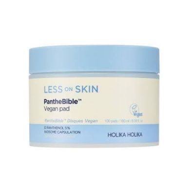 HOLIKA HOLIKA Less on Skin Panthebible Vegan Pad Łagodzące płatki do twarzy nasączone esencją, 180ml