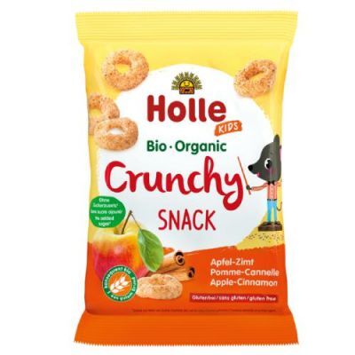HOLLE Bio Chrupiące krążki jabłko i cynamon, 25g