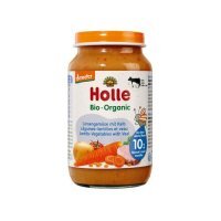 HOLLE Bio Danie dla niemowląt Cielęcina z soczewicą, 220g