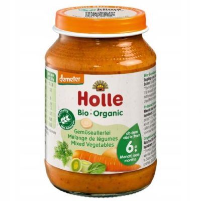 HOLLE Bio Danie dla niemowląt Mix Warzywny Puree, 190g