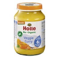 HOLLE Bio Danie dla niemowląt Wegetariańskie curry, 190g