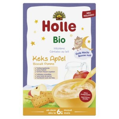 HOLLE Bio Kaszka mleczna owsianka ciastka i jabłko, 250g