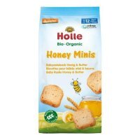 HOLLE Bio Mini sucharki z miodem i masłem, 100g KRÓTKA DATA 08.08.2026