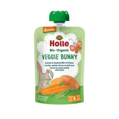 HOLLE Bio Organic Mus owocowy marchewka, słodki ziemniak, groszek, 100g