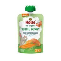 HOLLE Bio Organic Mus owocowy marchewka, słodki ziemniak, groszek, 100g