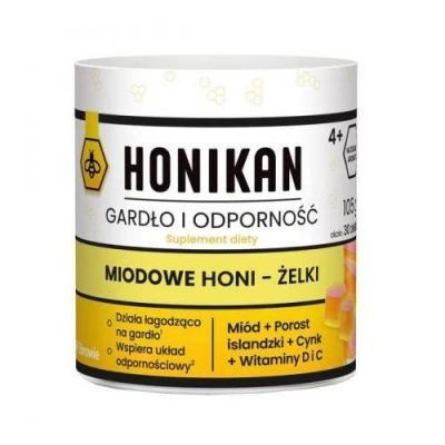 Honikan Gardło i Odporność Miodowe Honi - żelki, 30 szt.