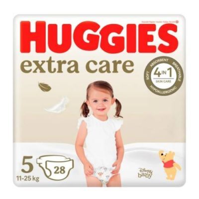 HUGGIES Extra Care Jumbo 5 Pieluchy 11-25kg, 28szt.
