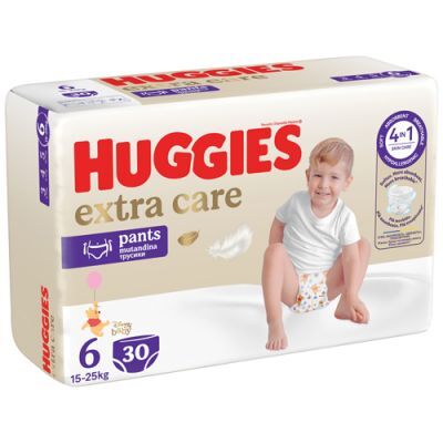 HUGGIES Pieluchomajtki Extra Care Pants rozmiar 6 (15-25kg), 30szt.