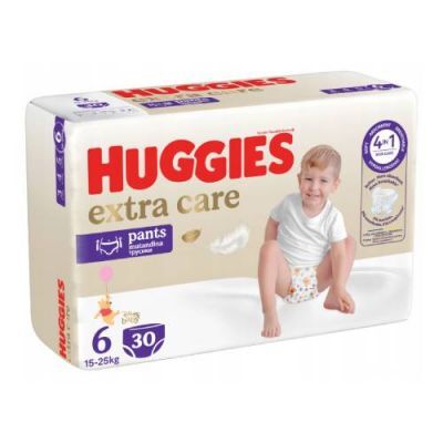 HUGGIES Pieluchomajtki Extra Care Pants rozmiar 6 (15-25kg), 30szt.