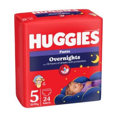 HUGGIES Pieluchomajtki Overnights Pants rozmiar 5 (12-17kg), 24szt.
