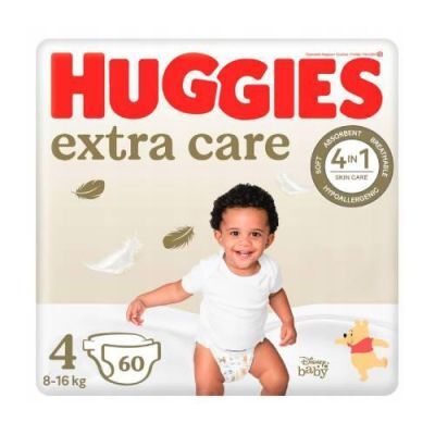 HUGGIES Pieluchy Extra Care Mega rozmiar 4 (8-16kg), 60szt.