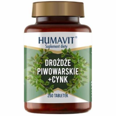 HUMAVIT Drożdże Piwowarskie + Cynk 250 tabletek