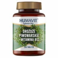 HUMAVIT Drożdże Piwowarskie + Witamina B12 250 tabletek