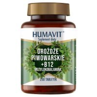 HUMAVIT Drożdże Piwowarskie + Witamina B12 250 tabletek