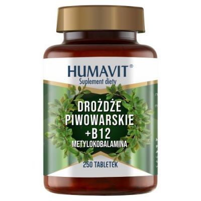 HUMAVIT Drożdże Piwowarskie + Witamina B12 250 tabletek