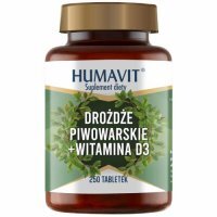 HUMAVIT Drożdże Piwowarskie + Witamina D3 250 tabletek