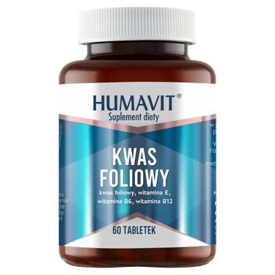 HUMAVIT KWAS FOLIOWY B6, B12, E 60 tabletek