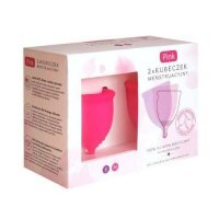 HYDREX Pink Kubeczek Menstruacyjny rozmiar S+M, 2szt. KRÓTKA DATA 06.10.2026