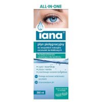 Iana All In One Płyn pielęgnacyjny do wszystkich rodzajów soczewek kontaktowych, 360 ml