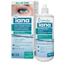 Iana All In One Płyn pielęgnacyjny do wszystkich rodzajów soczewek kontaktowych, 360 ml