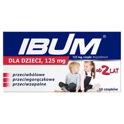 Ibum dla dzieci 125 mg czopki przeciwbólowe, 10 szt.
