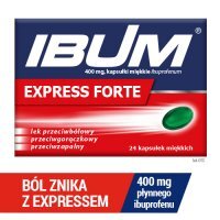 IBUM EXPRESS FORTE 400 mg 24 kapsułek ból, gorączka