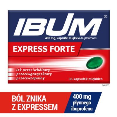 IBUM EXPRESS FORTE 400 mg 36 kaps. ból, gorączka
