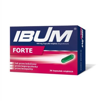IBUM FORTE 400 mg 36 kapsułek ból, gorączka