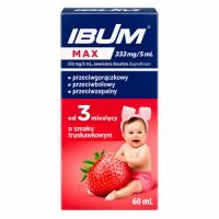 Ibum Max 333 mg/5 ml Zawiesina doustna o smaku truskawkowym, 60 ml