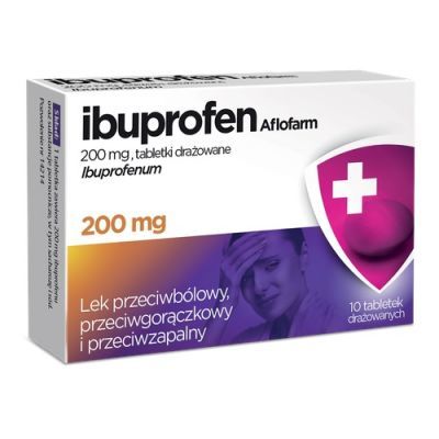IBUPROFEN AFLOFARM 200 mg 10 tabletek na ból i gorączkę