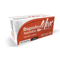 Ibuprofen MAX Aurovitas 400 mg, 50 kapsułek