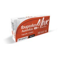 Ibuprofen MAX Aurovitas 400mg, 20 kapsułek