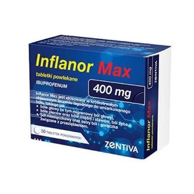 Ibuprofen Zentiva 400 mg, 50 tabletek powlekanych