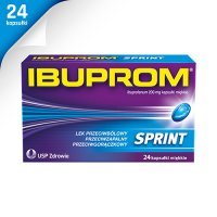 IBUPROM SPRINT CAPS 24 kapsułki bóle głowy, zębów, gorączka