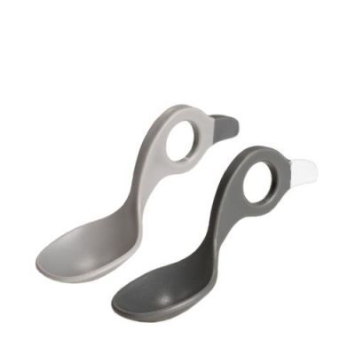 ICAN Pierwsza łyżeczka do nauki jedzenia - Jasny szary/Ciemny szary, 2szt.
