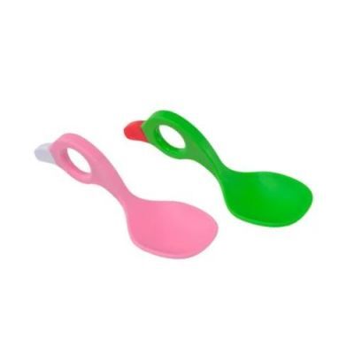 ICAN Pierwsza łyżeczka do nauki jedzenia Zielony/Różowy, 2szt.