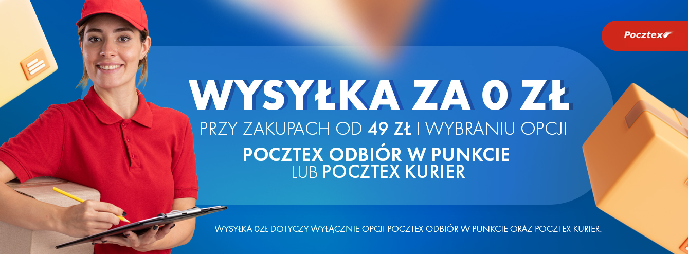 Dostawa Pocztex od 49 zł!