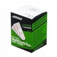 NOVAMA Paski Testowe Multicheck Pro+ Kwas Moczowy, 25 pasków + 1 pasek kodowy