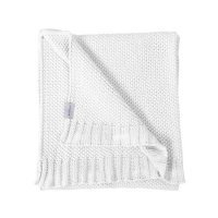 BabyMatex Kocyk TULLY z bawełny, biały (75x100cm)